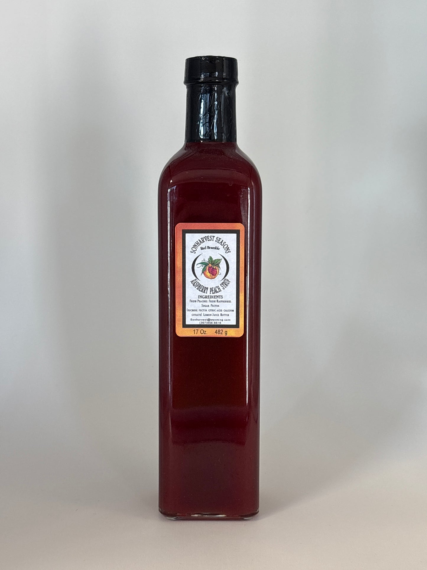 Raspberry Peach Syrup 17oz