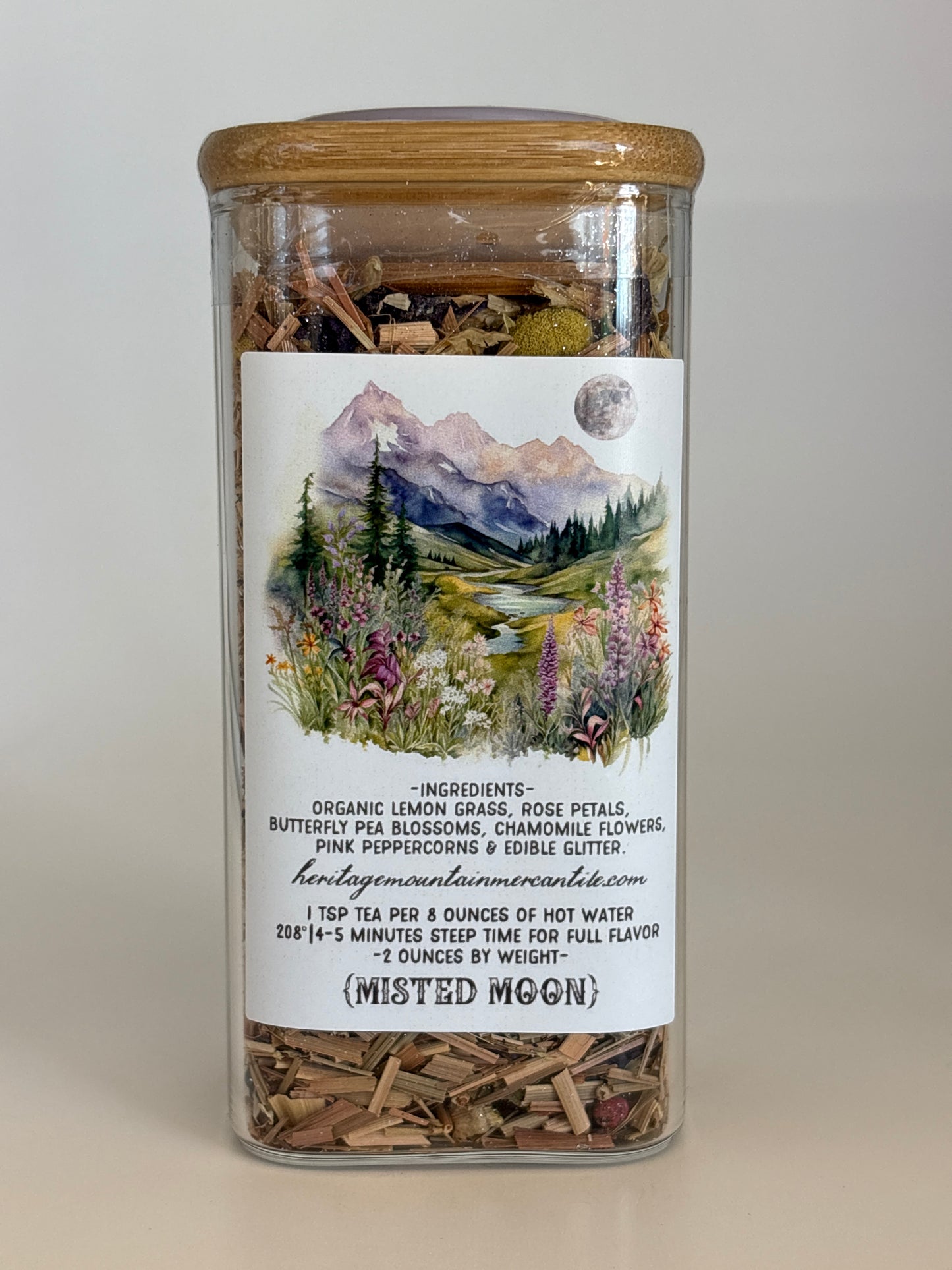 Misted Moon- Tea Jar