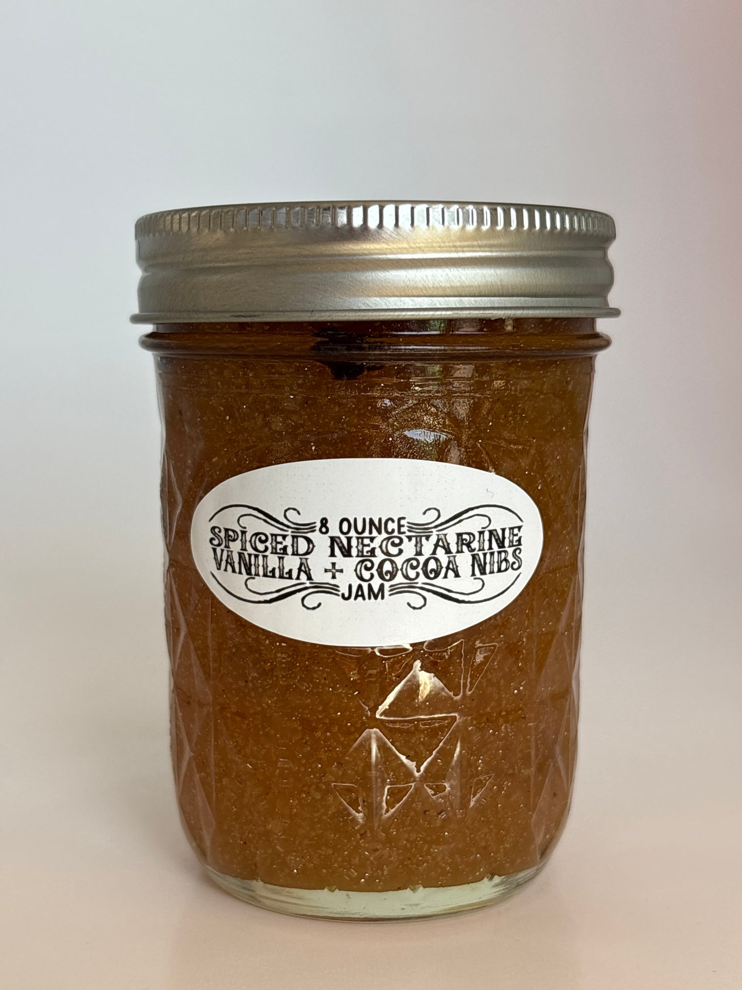 Spiced Nectarine Vanilla & Cocoa Nibs Jam