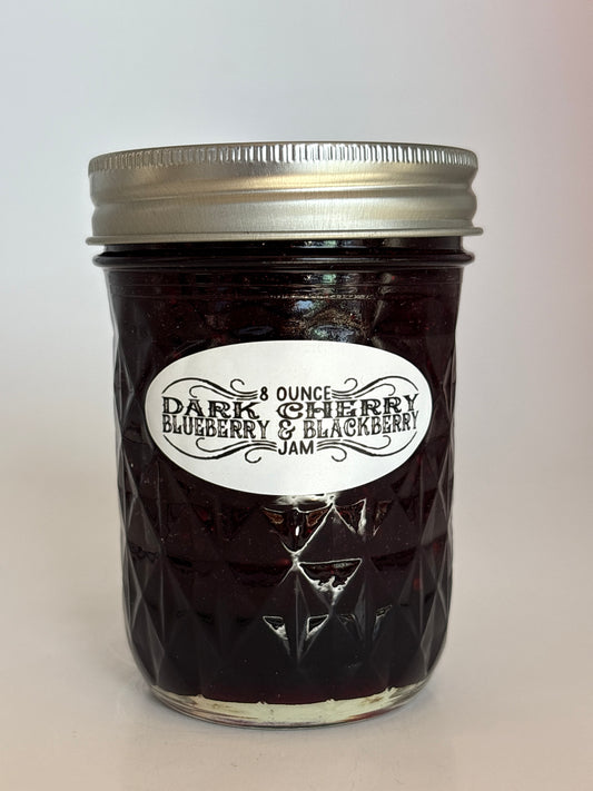 Dark Cherry Blueberry and Blackberry Jam